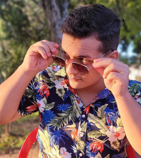 Foto de Richard Wendel tomando coffe